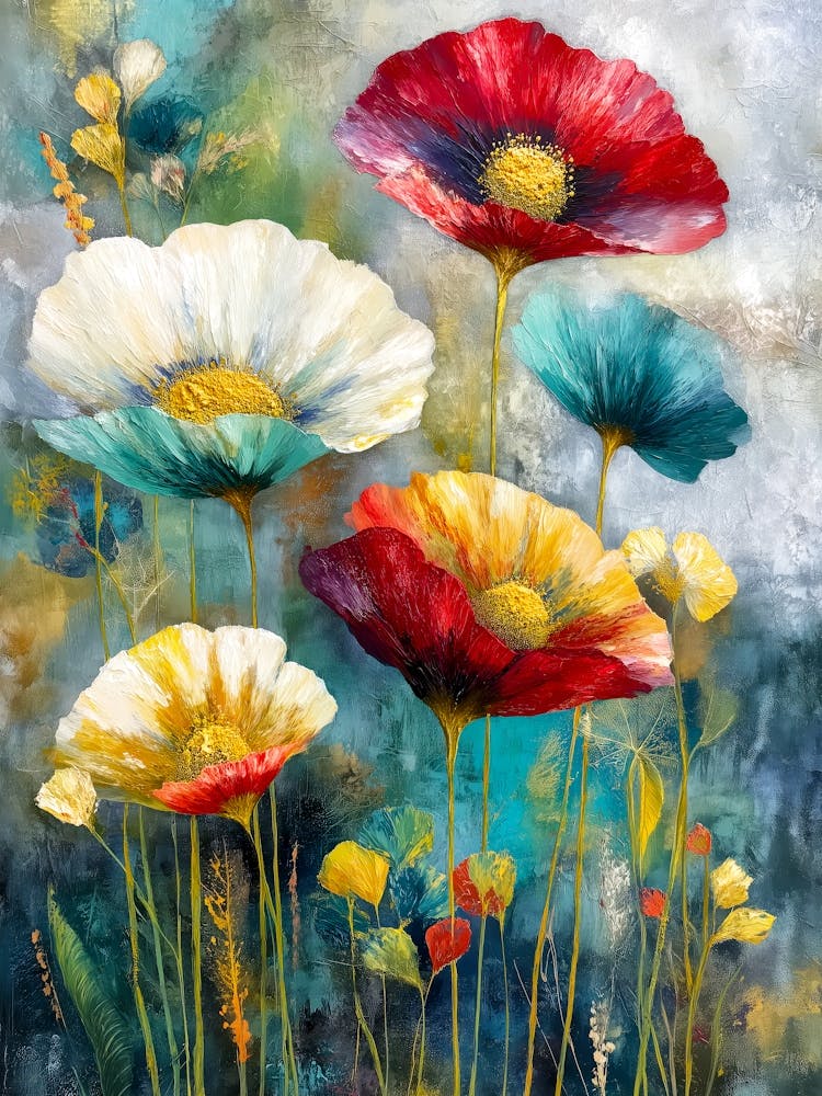 Poppies nature flora art