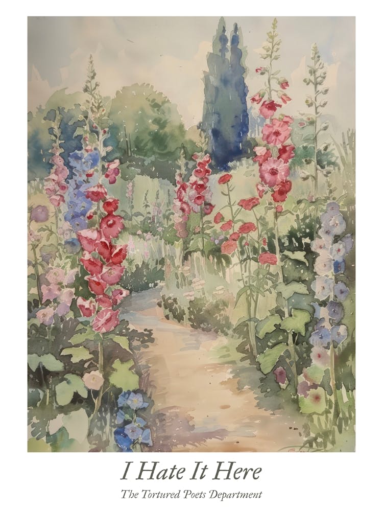 Taylor Swift Fan Art I Hate It Here Ttpd Watercolour