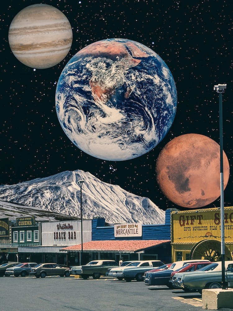 Shopping Time Collage Art