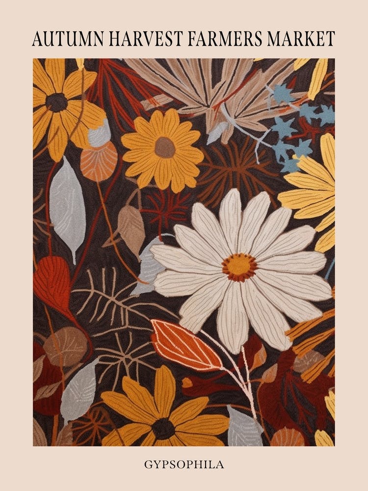 Fall Botanicals Gypsophila 3 Poster