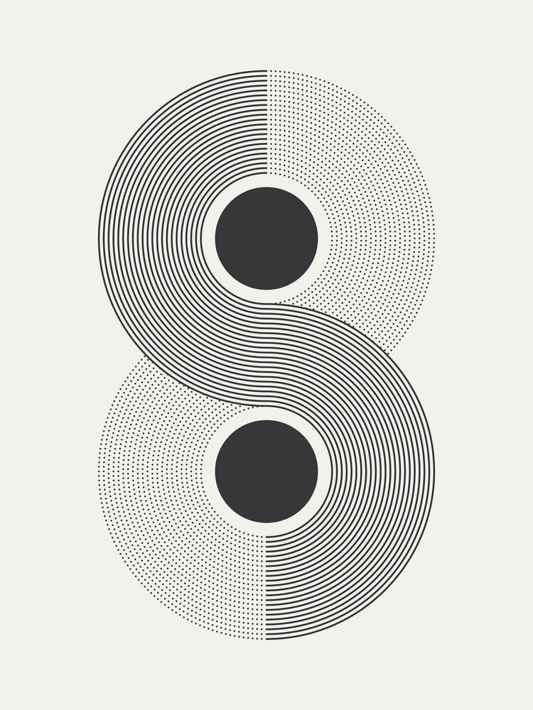 Infinity symbol. Abstract Boho