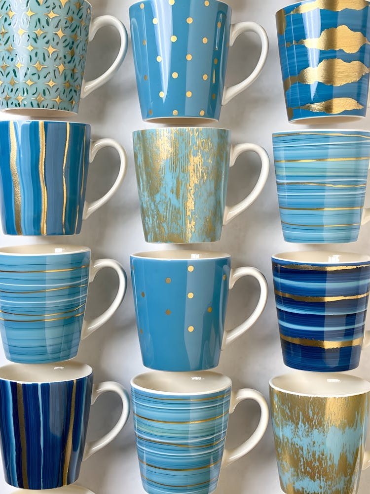 Blue And Gold Mugs