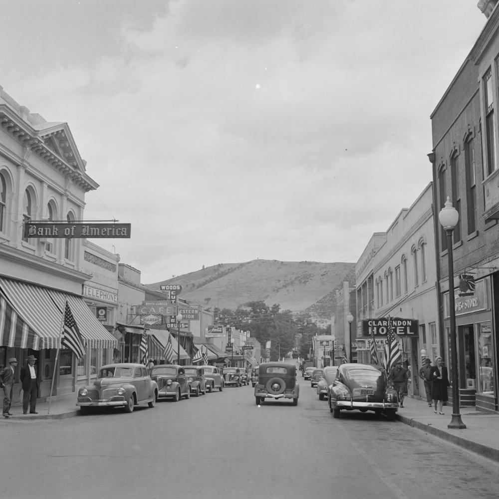 Yreka, California, On The Main Street, Yreka Is The County Seat Of A County Rich In Mineral Deposits By Russell Lee 1