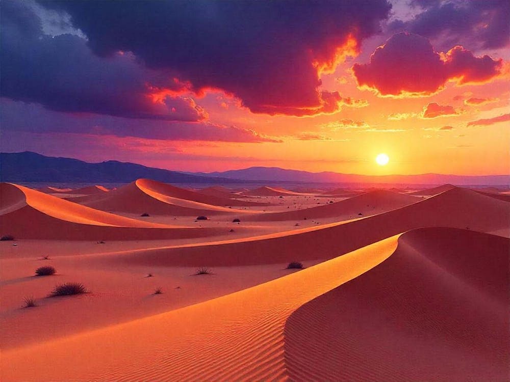 Sunset In The Desert