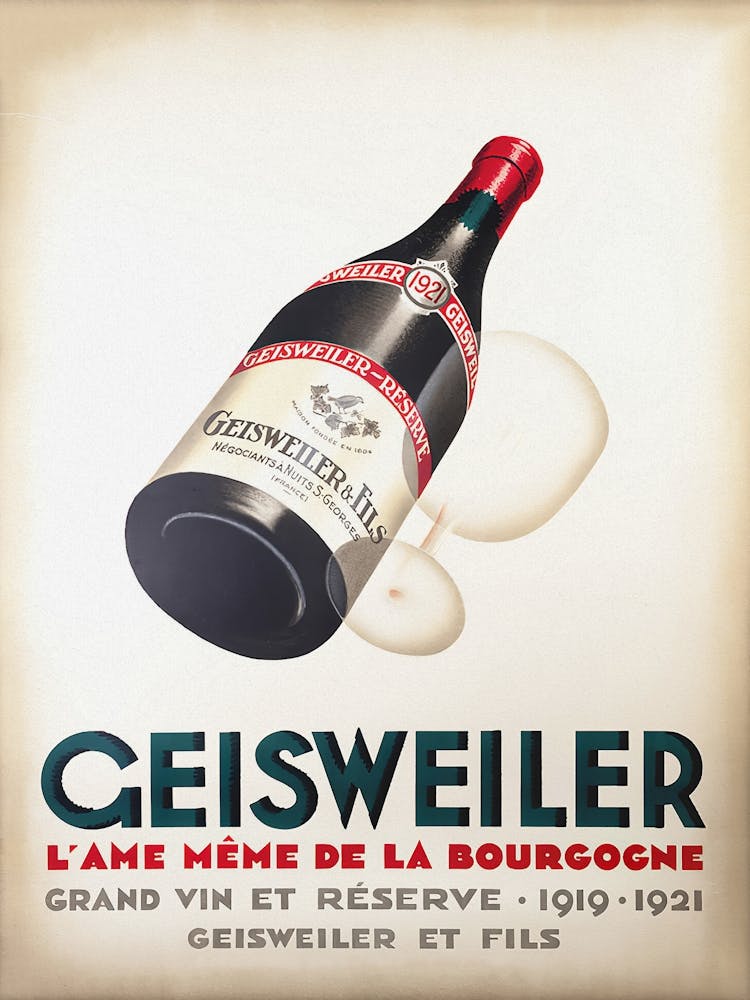 Wine Bottle Vintage Poster