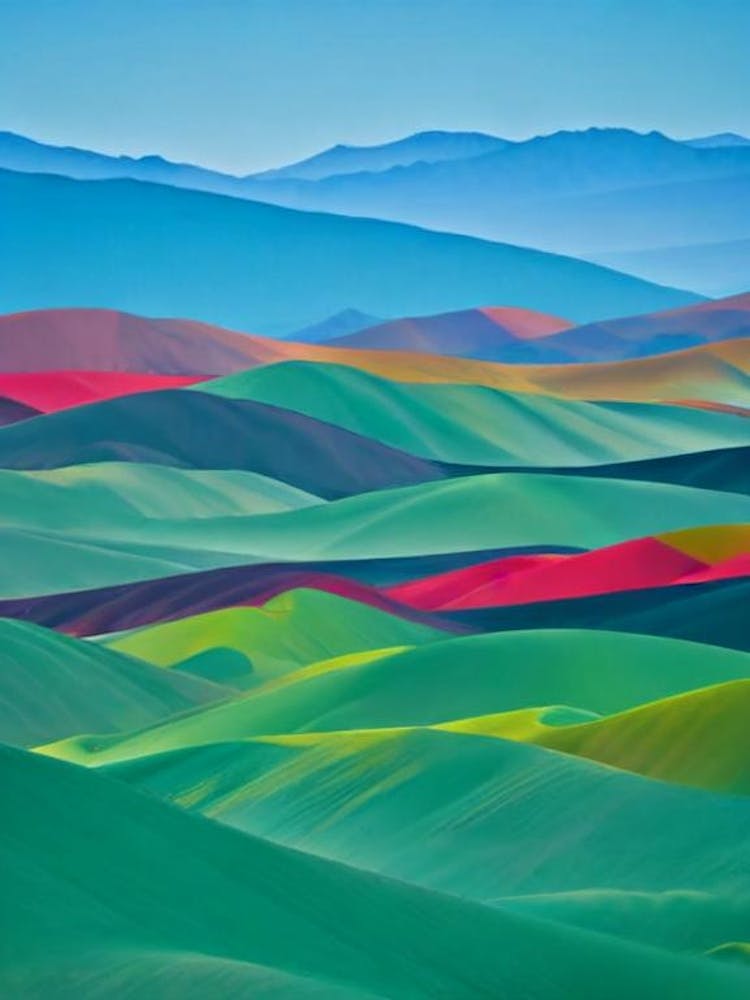 Death Valley National Park United States Of America Blue Oil Painting 2 