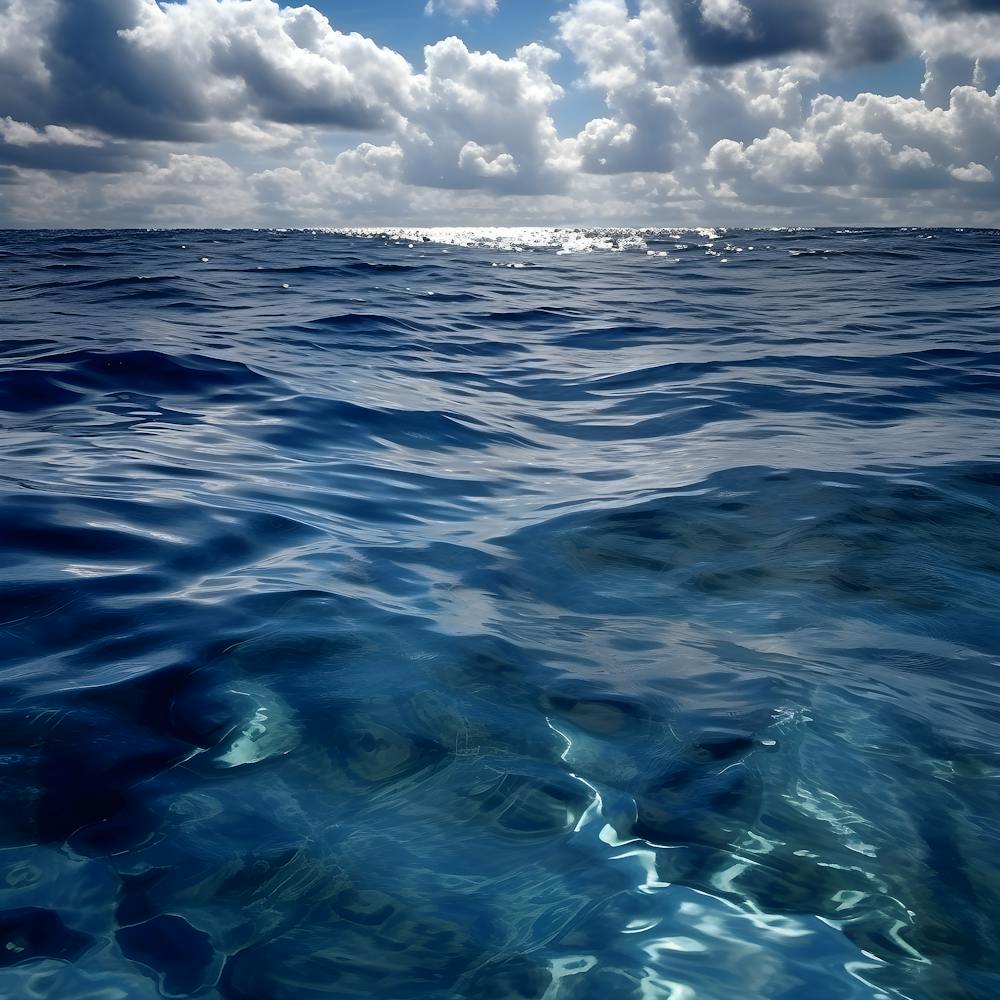 Water Ocean Waves Sunshine Clouds Nature Seascape Blue Water