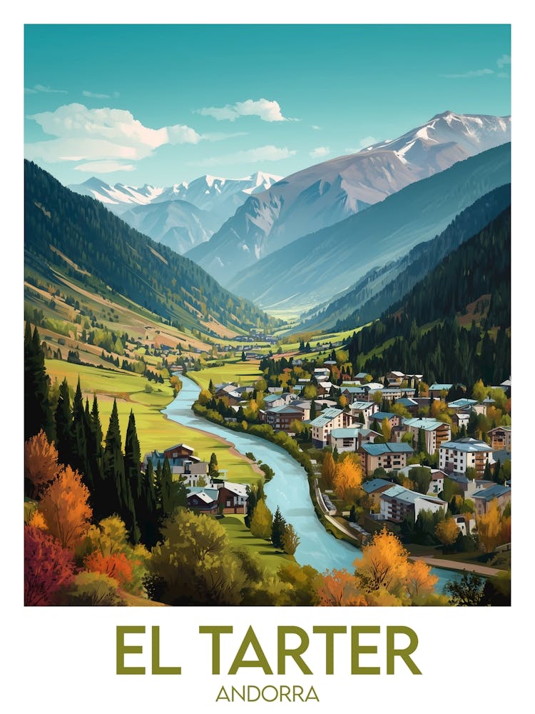 Affiche de voyage El Tarter