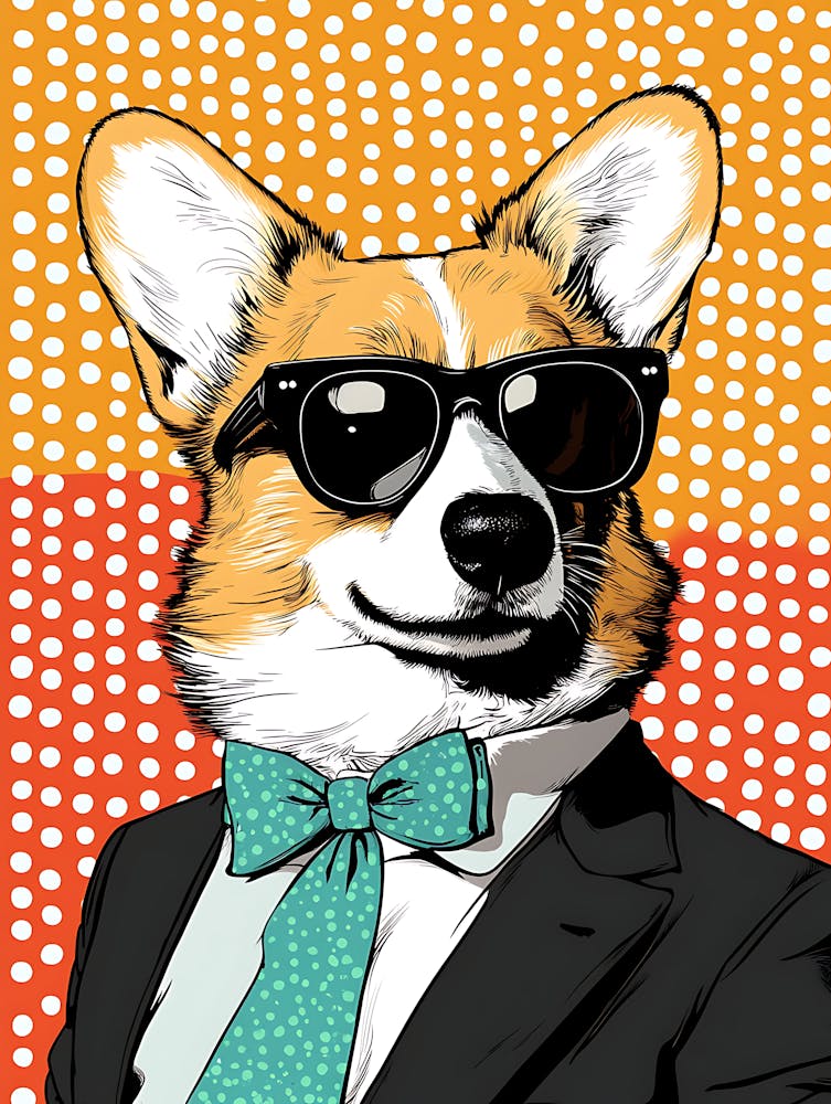 Super Cool Corgi Illustration Pop 5