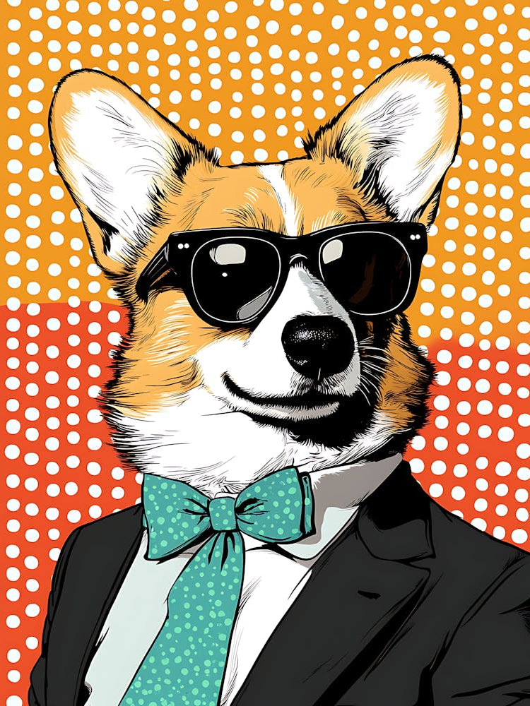 Super Cool Corgi Illustration Pop 5