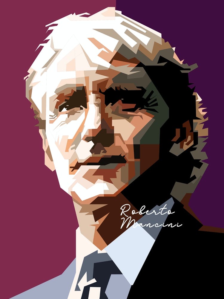 Roberto Mancini Italian Serie A Legendärer Retro-Fußball