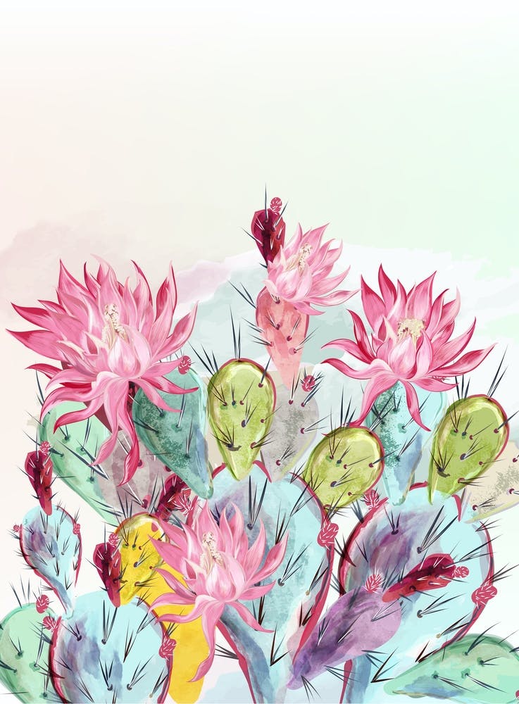 Watercolor Cactus