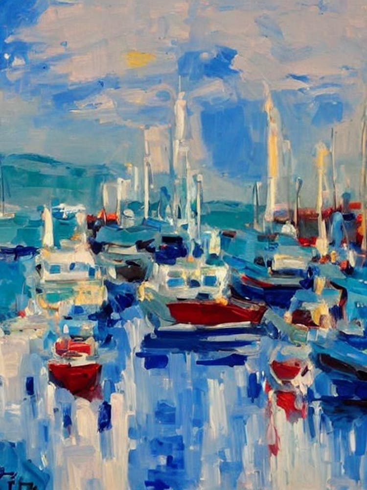 Port Of Larnaca Cyprus Abstract Block harbour