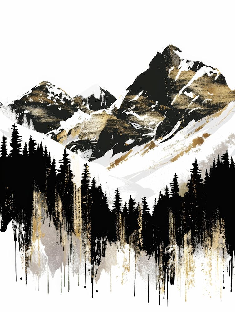 Snowy Mountains Canvas Print 2