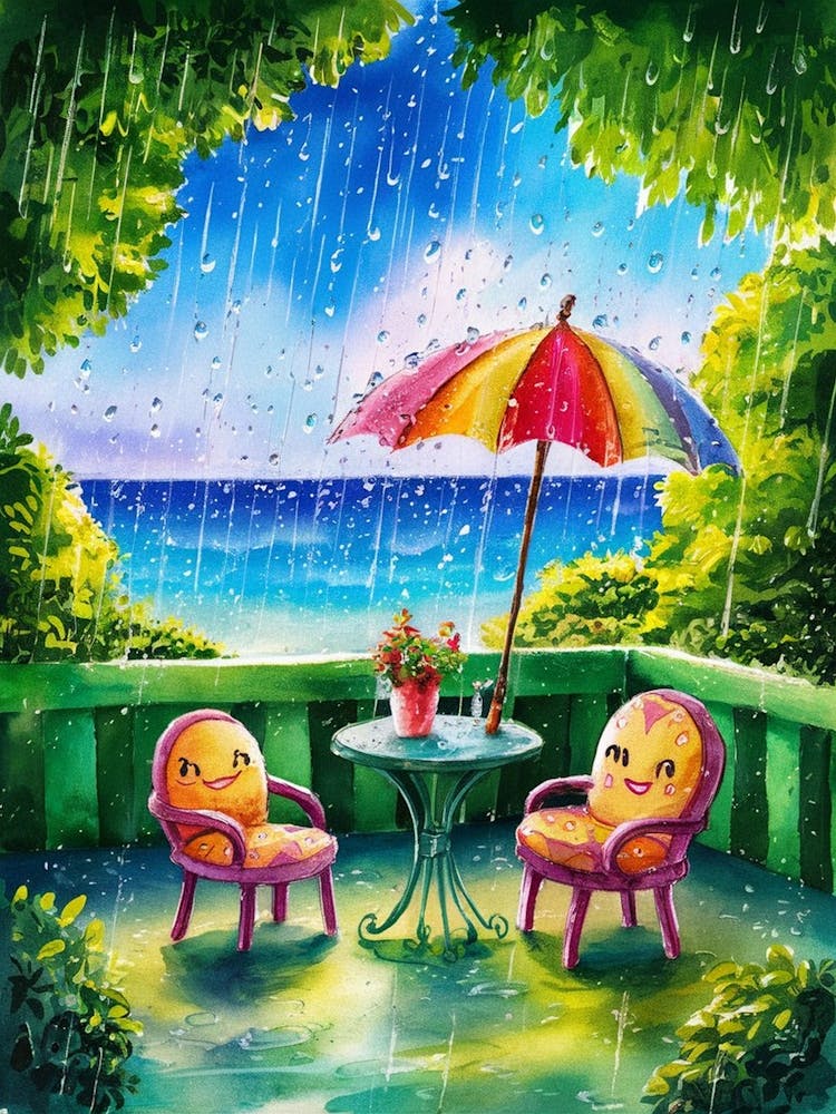 Umbrella In The Rain 1