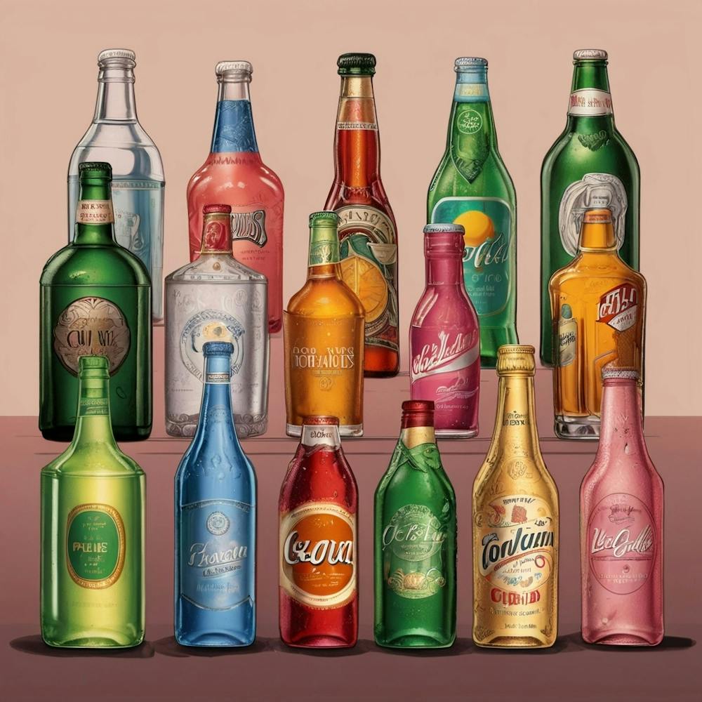 Default Drinks In Bottles Of Popular Brands Aesthetic 2