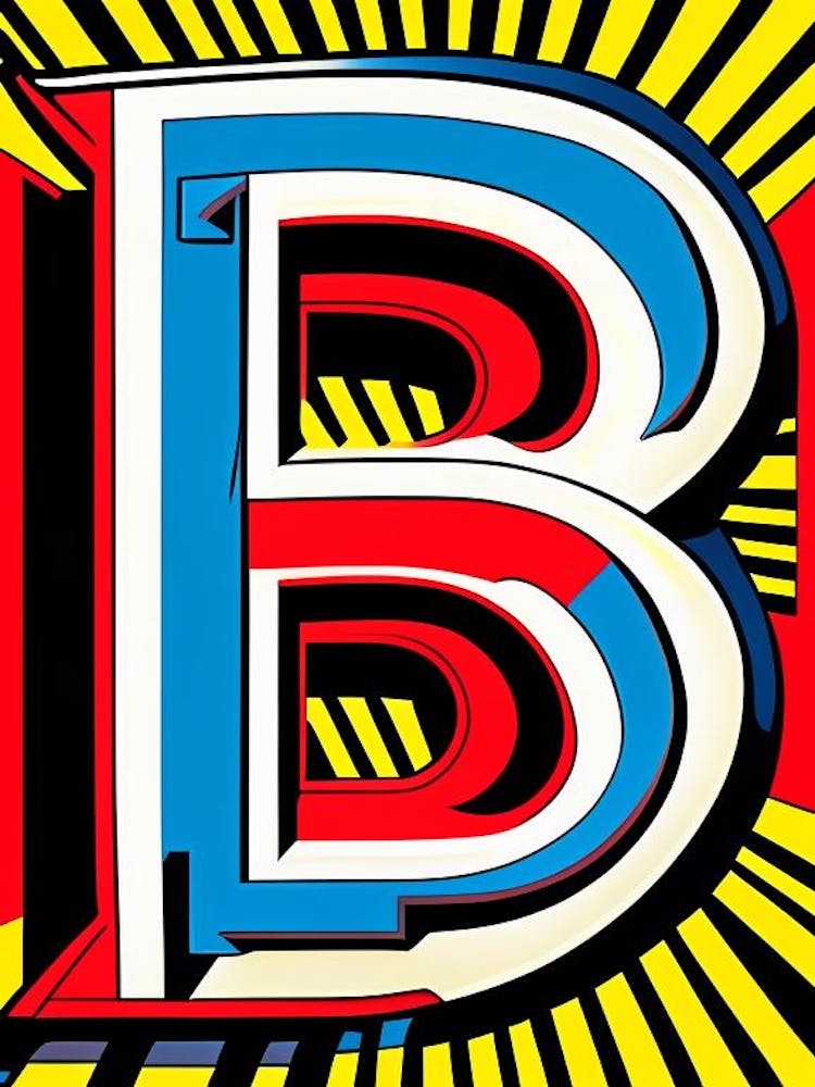 B, Buchstabe, Alphabet Comic 4