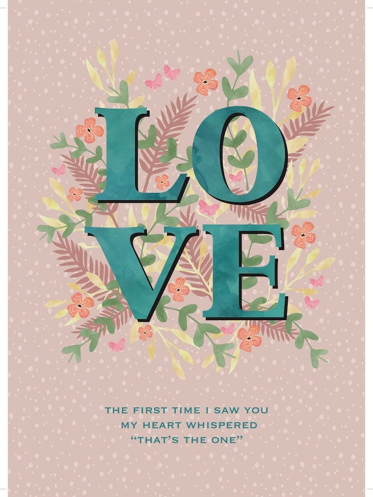 Love Floral My Heart Whispered