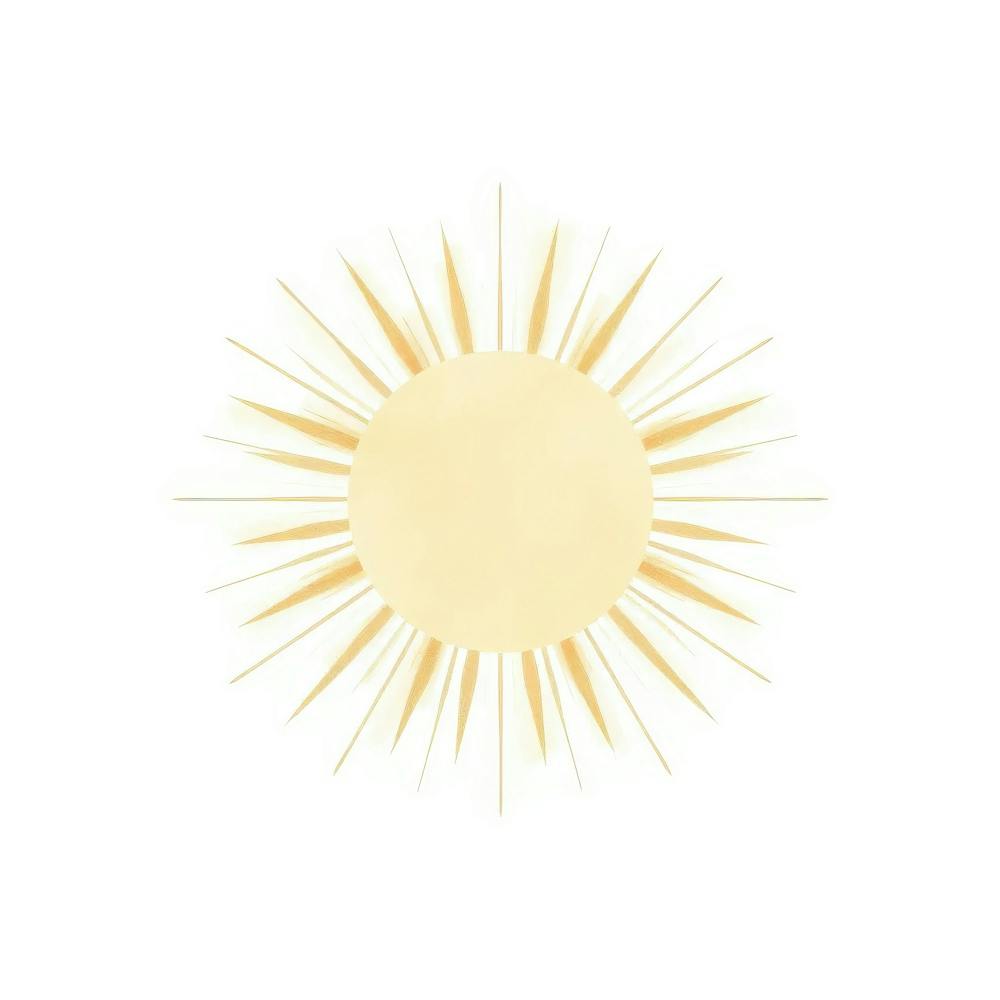 Golden Sun On White Background