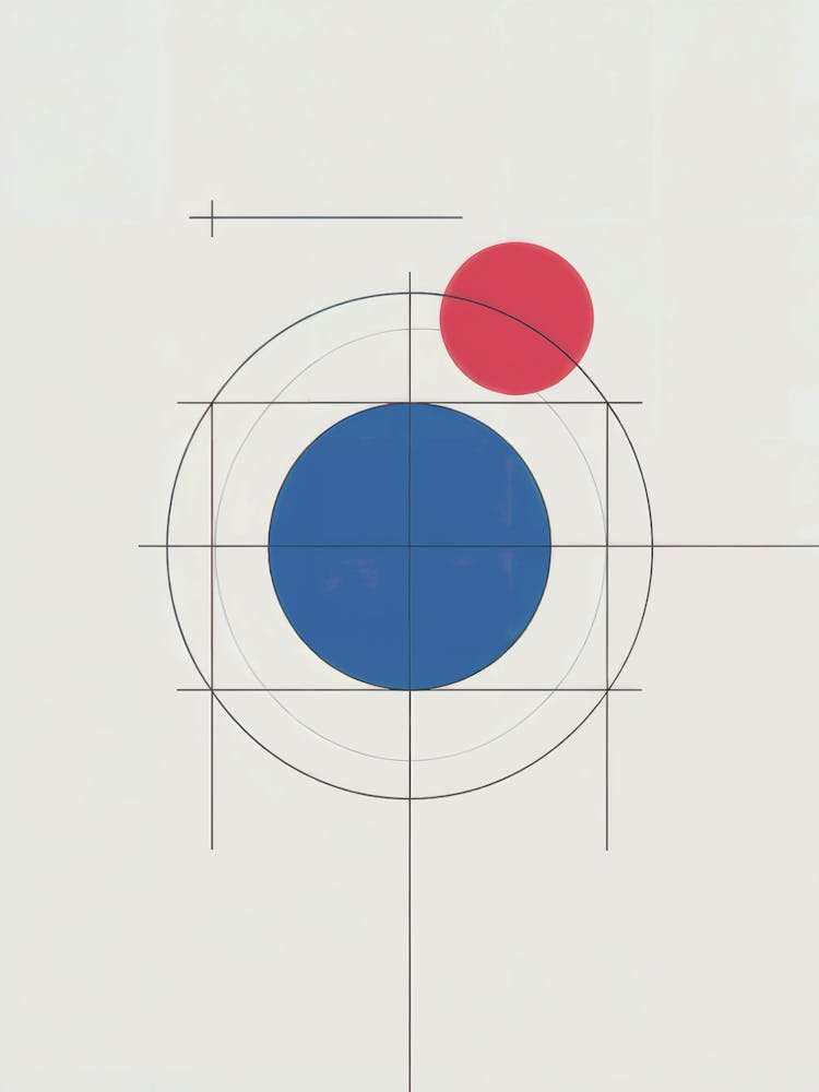 Circle Of Blue And Red