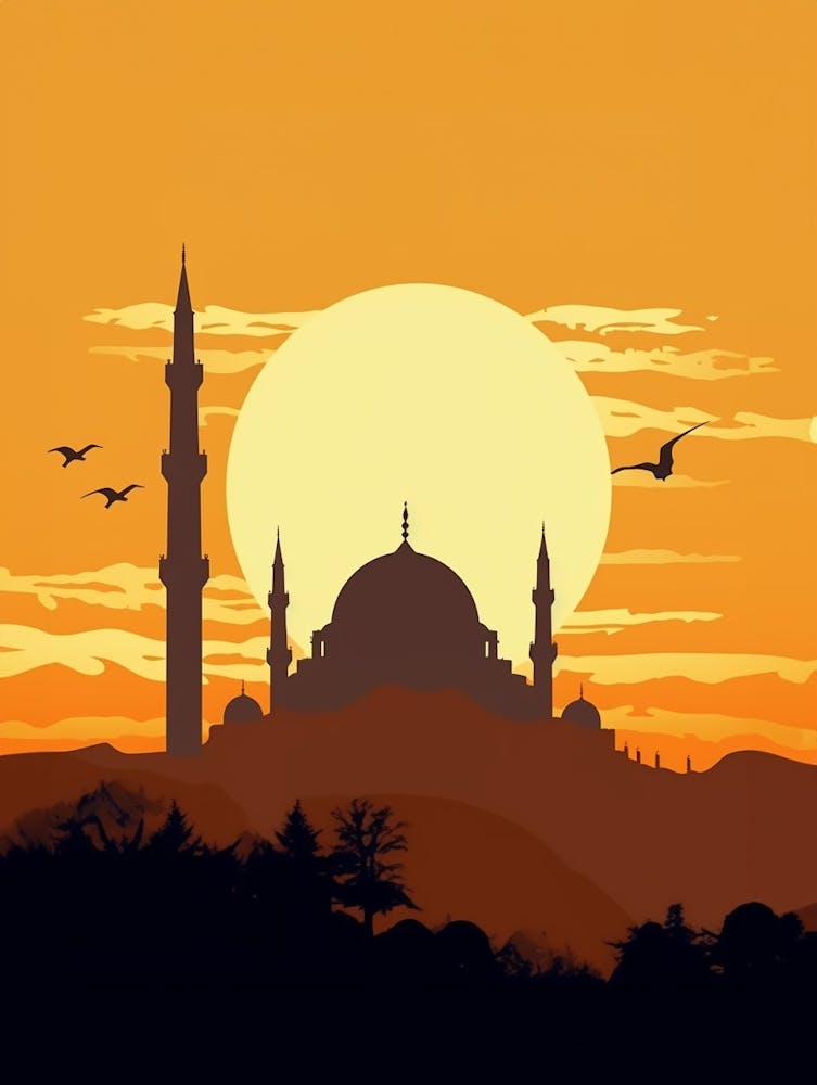 Blue Mosque Sultan Ahmed Mosque Pixel Art 3