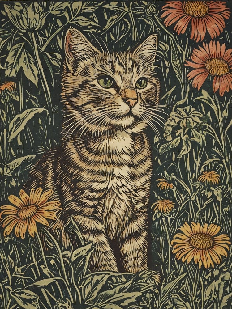 Cat In The Meadow