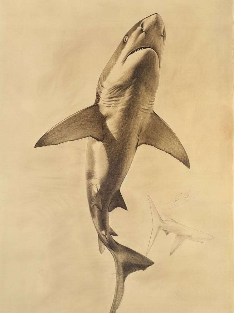 Dogfish Shark Vintage Illustration 8