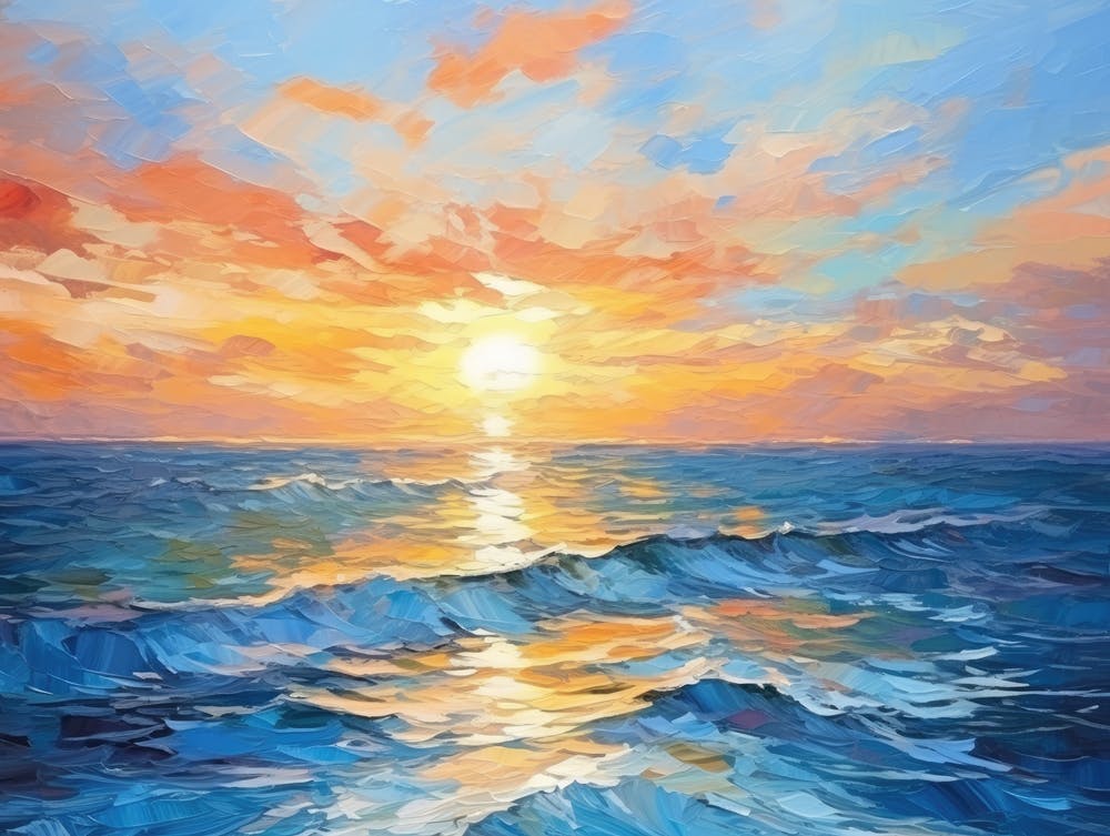 Sunset On The Sea