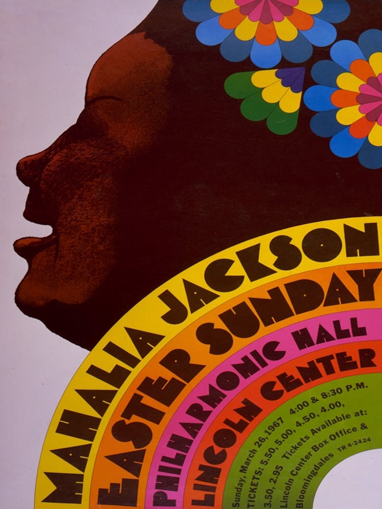Mahalia Jackson Vintage Concert Poster