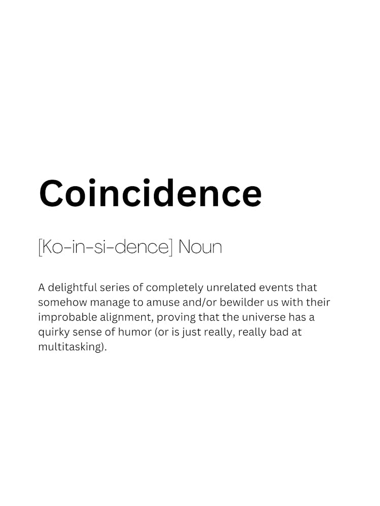 Coincidence Definition Meaning