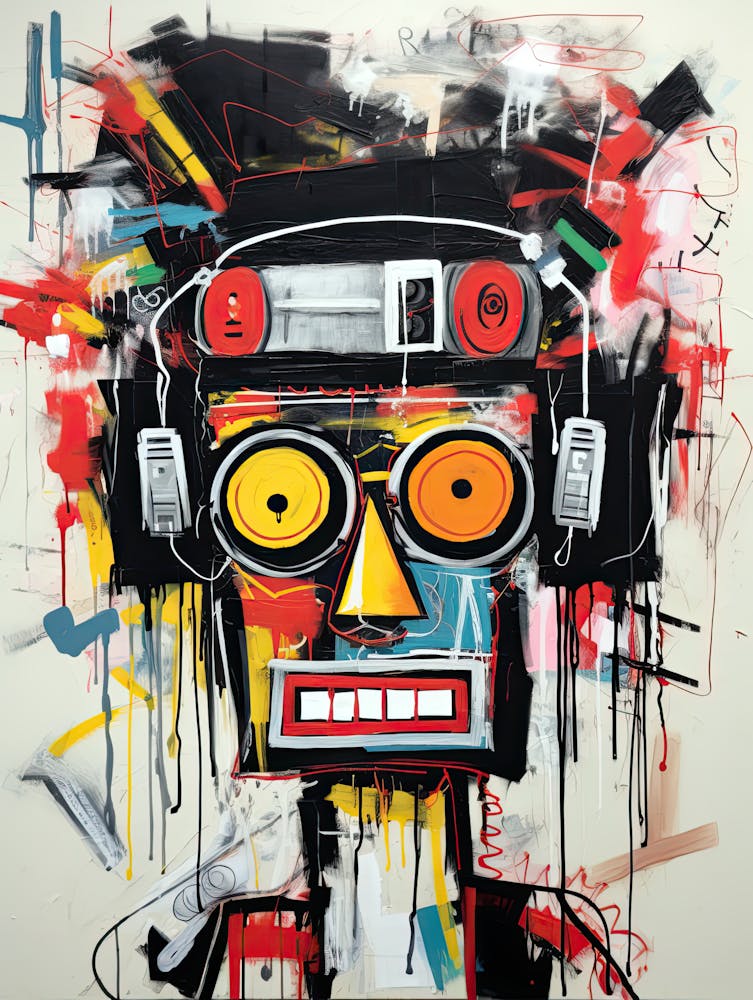 Robot with Headphones