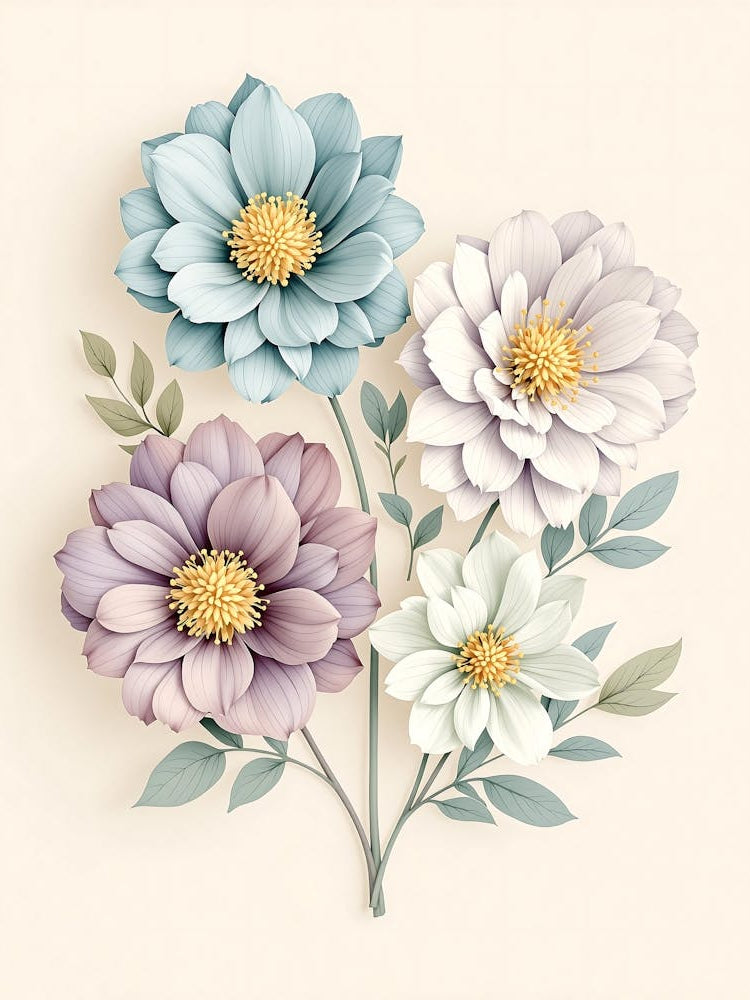 Dreamy Botanical Silhouettes in Earthy Tones