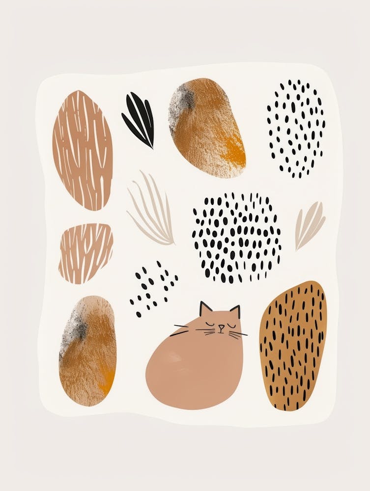 Abstract Cat Illustration