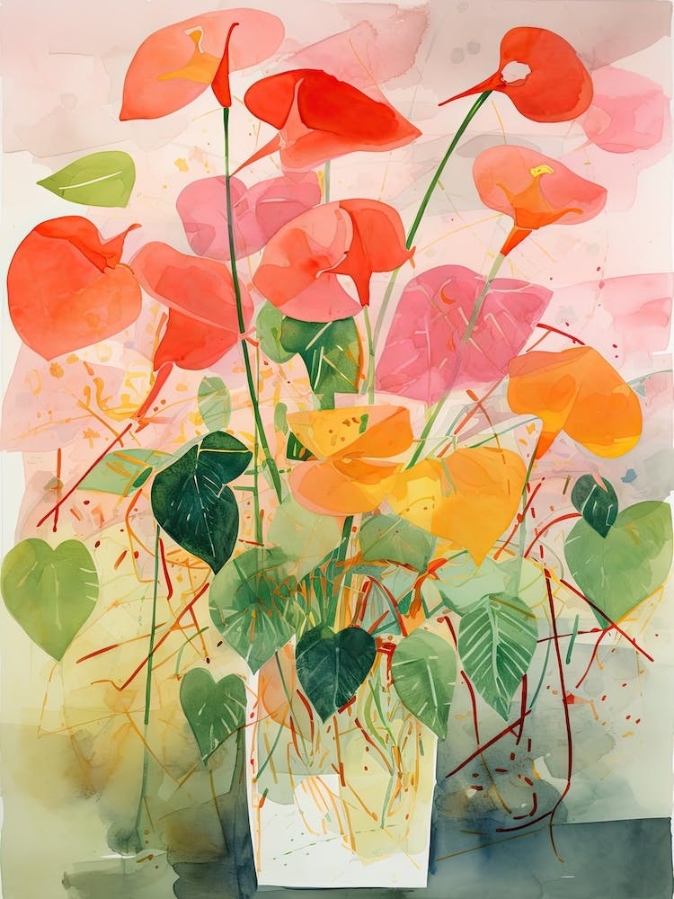 Anthurium Flower Illustration 2