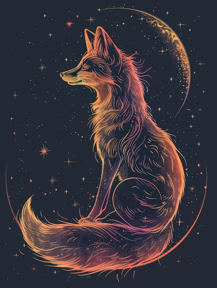 Fox In The Moonlight