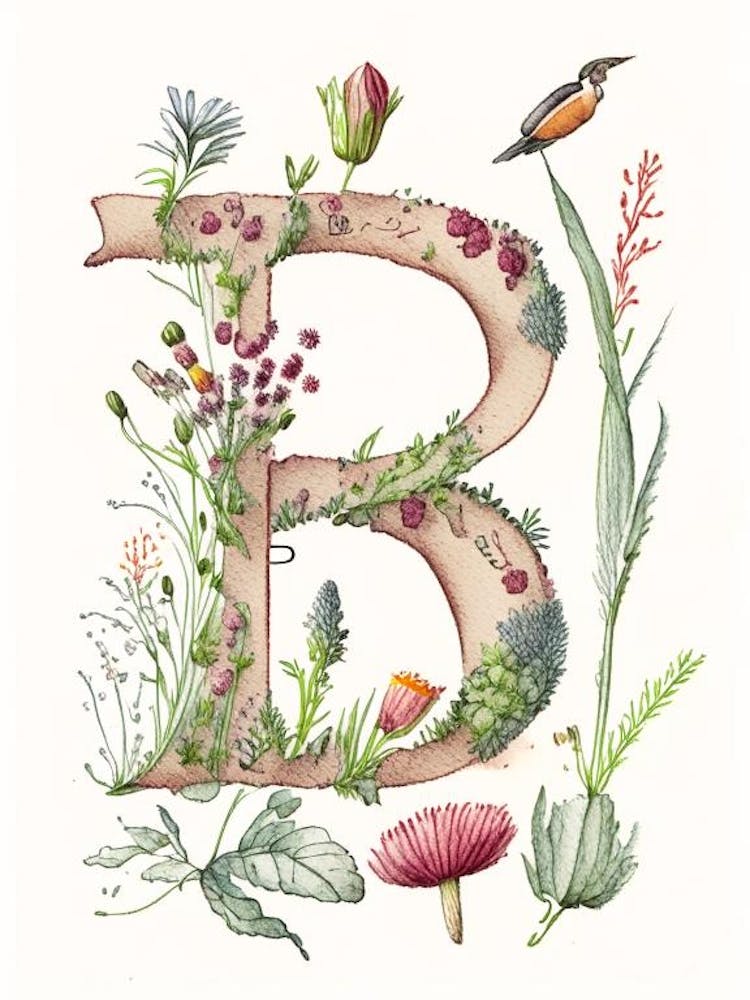 B  Letter, Alphabet Quentin Blake Illustration 4