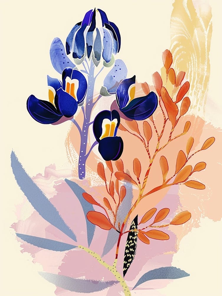 Colourful Flower Illustration Bluebonnet 8