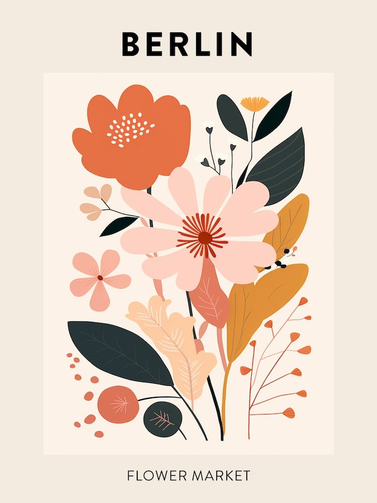 Flower Market Poster Berlin Germany 2