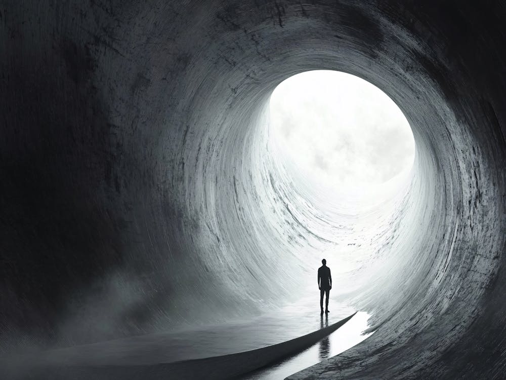 Man In A Tunnel 1