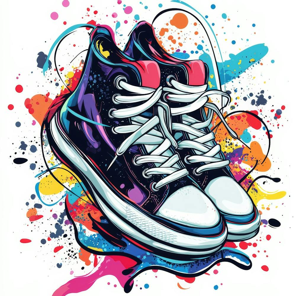 Sneakers On Canvas