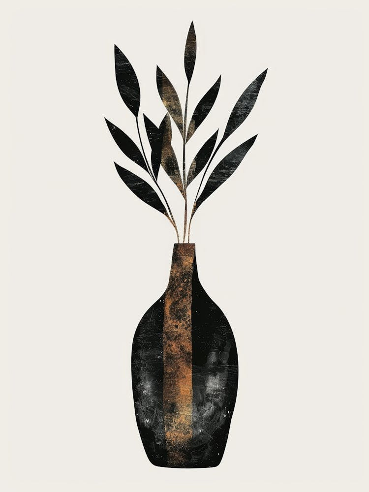 Vase With Leaves 6