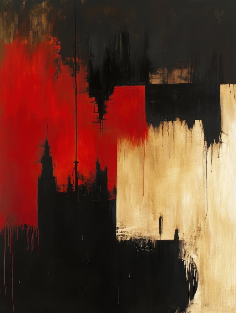 Abstract - Red And Black