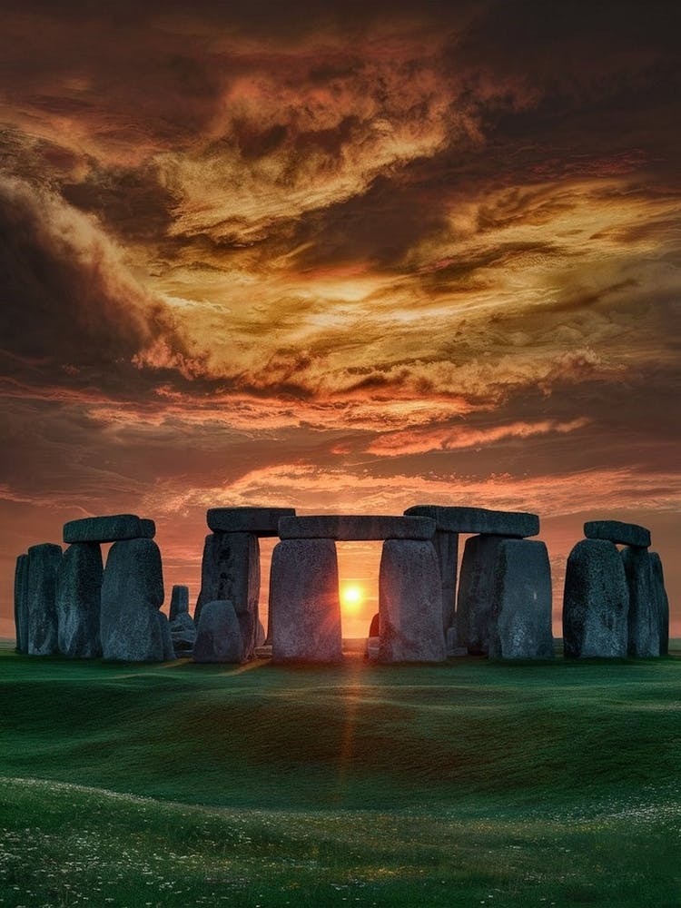 Stonehenge At Sunset