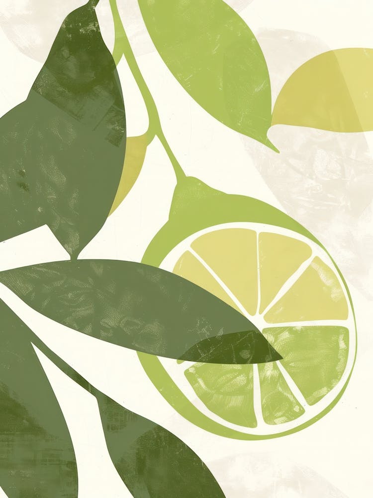 Limes Close Up Illustration 1