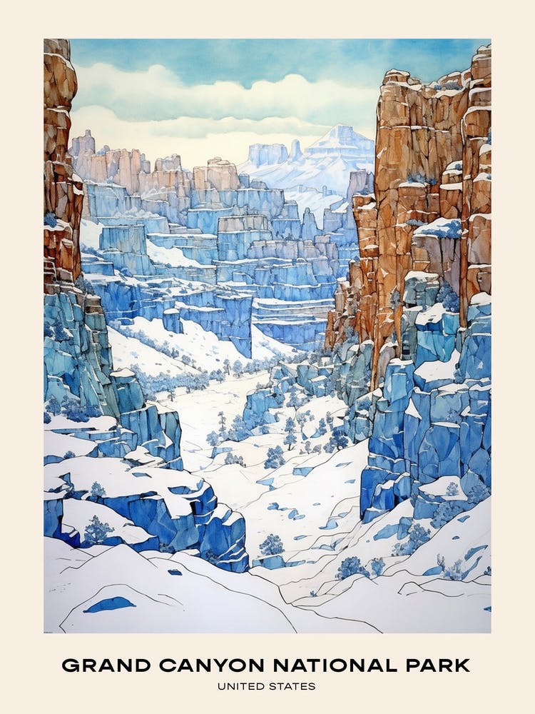 Grand Canyon National Park United States 3 Poster