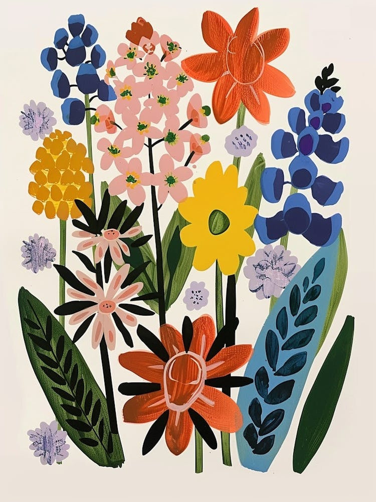 Painted Florals Hyacinth 1