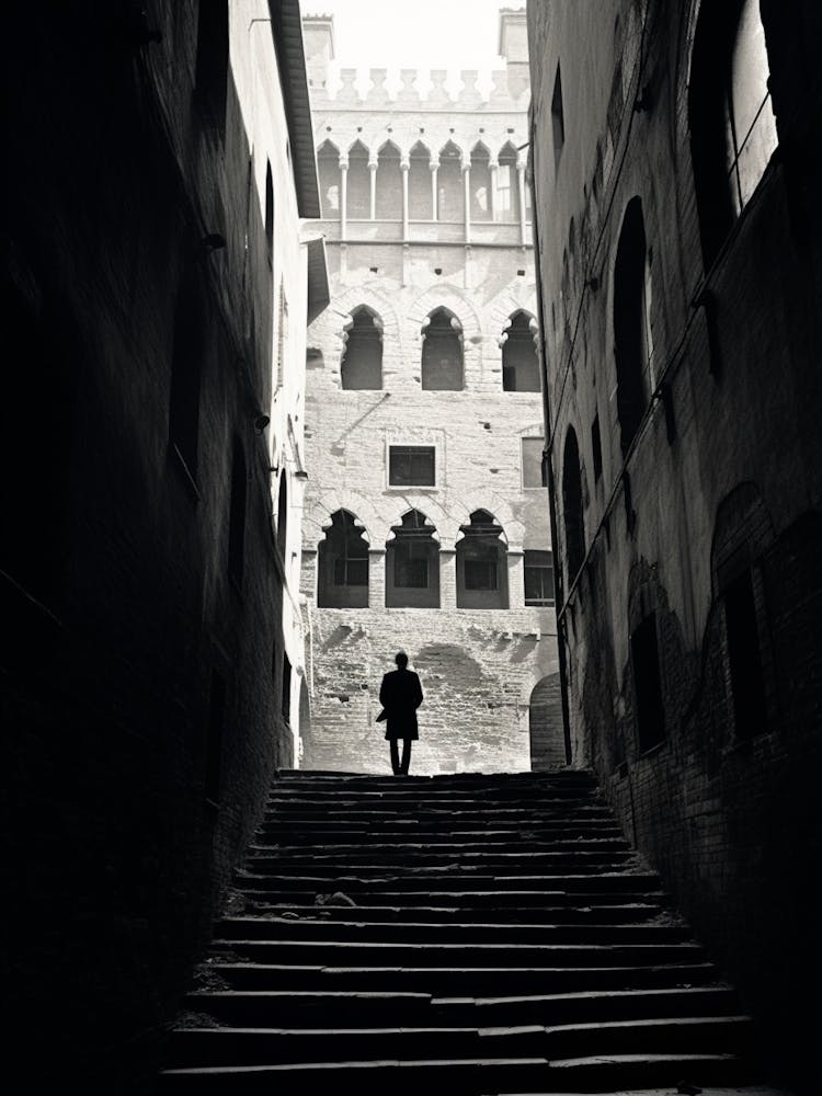 Siena, Italy,  Black And White Analogue Photography  3