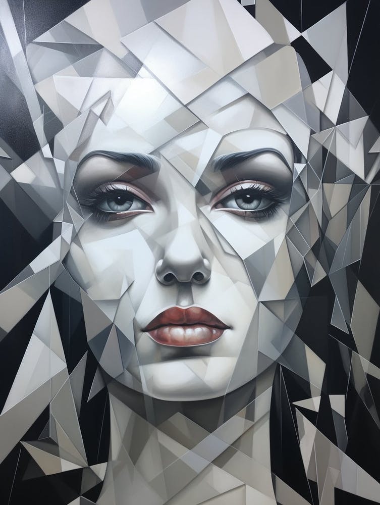 Abstract Geometric Lady Portrait 29