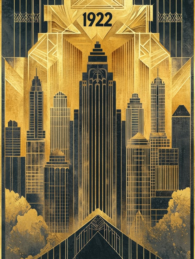 Aihrgdesign Ein Vintage-Poster, das Art-Déco-Architektur zeigt 29ab8674 B2e7 40c7 Abd3 Cc0a1d29ae62 0