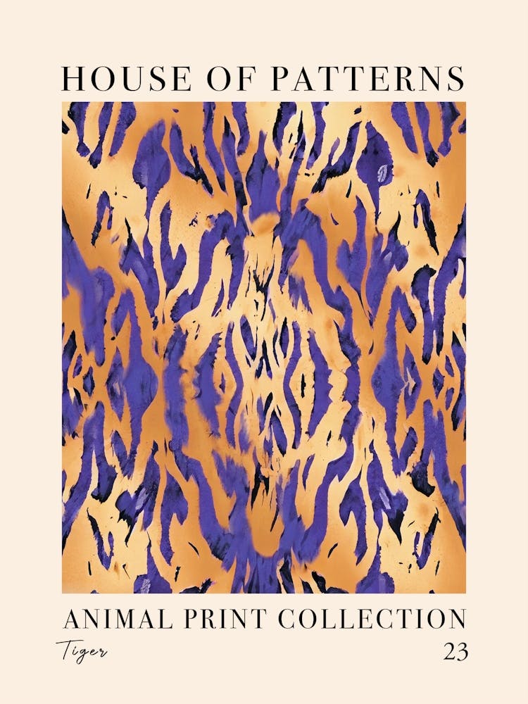 House Of Patterns Tiger Animal Print Pattern 2